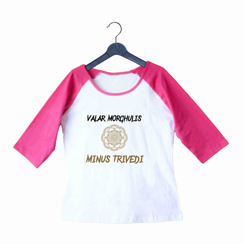 5 TV Series Valar Trivedi Custom Printed Graphic Design Raglan T-Shirt for Women
